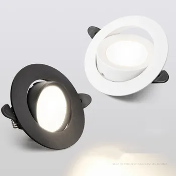 Модерен прост ултратънък led лампа, вграден кръгъл led тавана лампа 220 и 110 В, точков led лампа за спалня, кухня, интериор, осветление