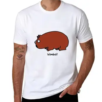 брандираната тениска на man Interested Wombat, тениска, потник размер плюс, дрехи от аниме, тениски с къс ръкав за мъже, памучен тениска