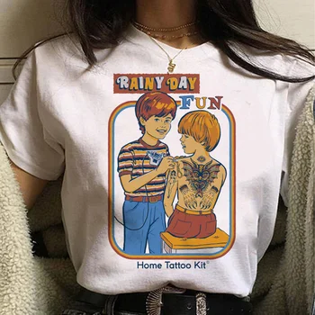 Забавни тениски Rainy Day, дамски дизайнерски тениски с аниме, дамски градинска дрехи с графични комиксами