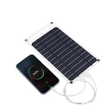 Соларен панел с мощност 10 W, панел за зареждане на мобилен телефон, монокристаллическая батерия, фотоэлектрическая панел, преносима панел за производство на нова енергия.