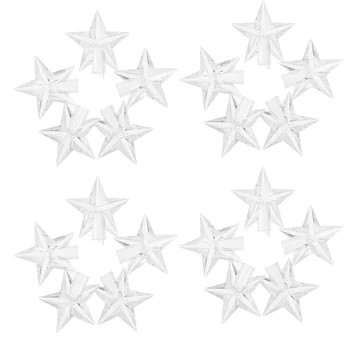 100 бр Пентаграм Светлинна обвивка Полезни на Капака лампи Украса абажура на Пластмасовите детайли на абажура за Коледната елха
