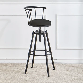 Високи столове за прием на гости, кухненски бар-часова Morden, Подвижни въртящи се скандинавските столове за кухненски бар-стелажи, Регулируеми градински мебели Stuhl WZ