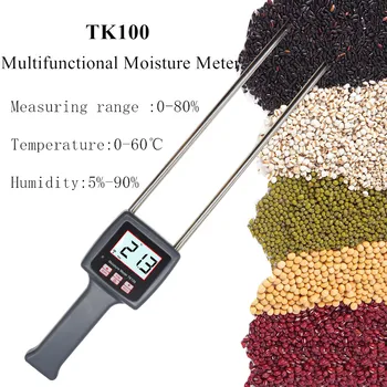 Влагомер TK100 Многофункционален Влагомер за Зърно Химически Пластмасови Топчета, Сапун на Прах Инструмент За Измерване на Влажност на почвата