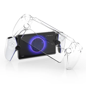 Кристално прозрачен калъф за игралната конзола PlayStation Portal Защитен твърд калъф за геймпада PlayStation Porta Кожен калъф