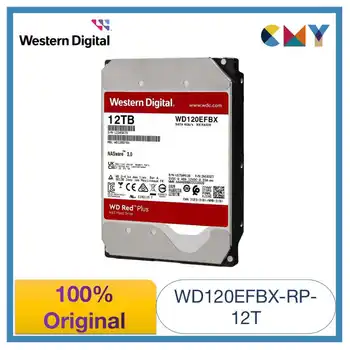 100% Оригинален Western Digital WD Red Plus 12 TB HDD 3,5 NAS Вътрешен Твърд диск SATA 7200 об/мин WD120EFBX