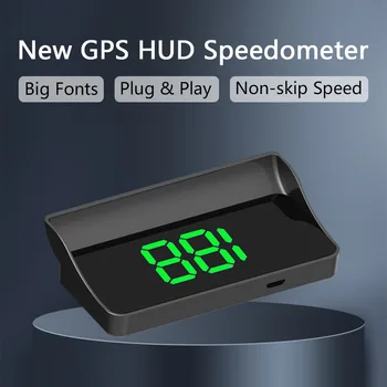 2024 HD Авто Главоболие, HUD Дисплея Проекторът на Предното Стъкло GPS Система за Всички превозни средства, измерване на Скоростта на Аксесоари За авто електроника Скорост КМ/Ч