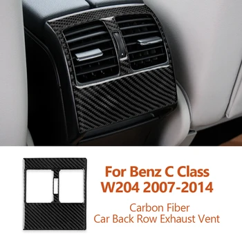 За Mercedes Benz C Class W204 2007-2014 Карбоновая панел за освобождаване на въздух на задната редица на автомобила Декоративни стикери с Аксесоари за автостиля