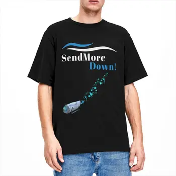 Свободно време Изпратите по-Надолу Тениски OceanGate Подводница Мъжки Дамски Тениски с кръгло деколте от 100% памук с къс ръкав Облекло за възрастни
