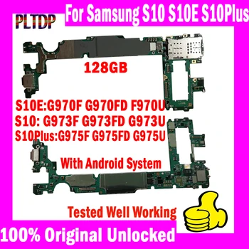 Оригинал за Samsung Galaxy S10 Plus G975F G975FD G975U S10 G973F G973FD G973U S10E G970F/FD G970U дънна Платка Отключена Тестван