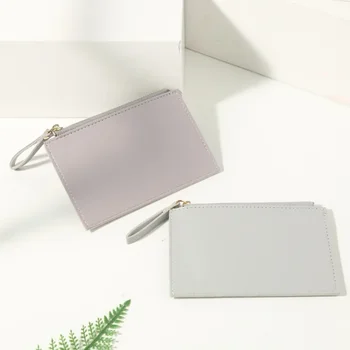 Нов мрежи чанта за карти женски чантата си прост модерен класически обикновен портфейл с цип портфейл за монети женски ins