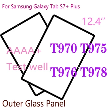 За Samsung Galaxy Tab S7 + Plus T970 T975 T976 T978 Стъклен панел със Сензорен Екран Подмяна на Предния Външно Стъкло не LCD Дисплей T975N T976B