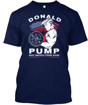 Donald Pump Отново прави Америка силна - тениска с дълги ръкави Again
