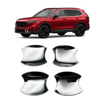 Автомобилна Хромирани Сребриста Външна Врата Дръжка на Капака на Купата Аксесоари за Декорация на Устната Чаша Поставяне на Капаче във форми За Honda CR-V, CRV 2022 2023