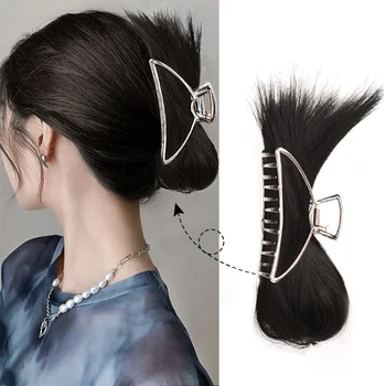 Удължаване на коса във формата на конска опашка за жени, шнола от синтетични шиньона с нокти, лък, малки косата, отгоре косата с опашка За жени, изкуствена коса