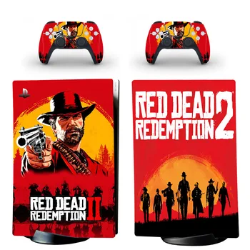 Red Dead Redemption 2 PS5 Цифров Стикер на Кожата, Стикер-Стикер за Конзола и 2 Контролери, Винил Скинове