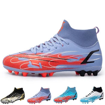 Футболни обувки за деца Професионална футболна обувки, Мъжки футболни обувки Fg с високи щиколотками Футболни обувки Общество за мъже, Обувки за футзала