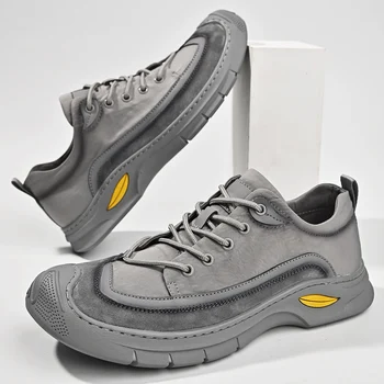 2023 Нова мода градинска Мъжки обувки туризъм обувки за къмпинг, лека кожа, спортни обувки, ежедневни обувки за пътуване, обувки за ходене