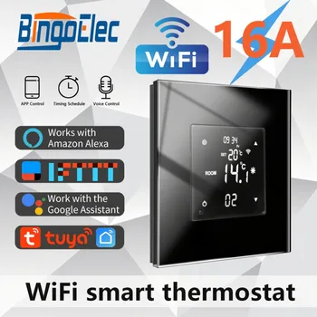 Умен Термостат Sasha WiFi, електрическото подово Отопление, Дистанционно Управление на Температурата на Водната/Газов Котел за Google Home, Алекса