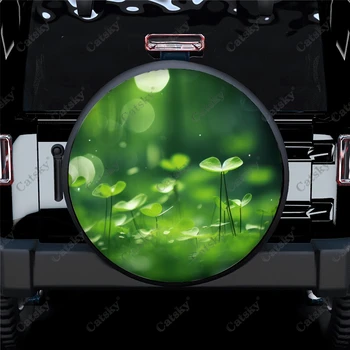 Универсална капачка резервна гума от полиестер с неясно изображение, Капаци за колелата на ремаркето на АВТОБУСА, автомобил, камион, Каравана
