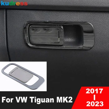 За Volkswagen VW Tiguan MK2 2017-2019 2020 2021 2022 2023 Черен Автомобилен Жабката За Съхранение Дръжка Капак Завърши Аксесоари За Интериора