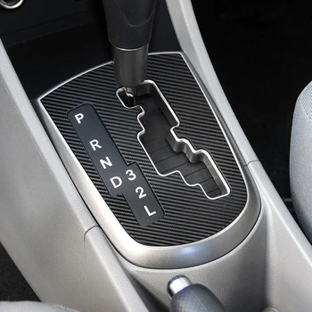 Автомобилна автоматична панел от въглеродни влакна, 3D стикер, автоаксесоари за 2010-2014 Hyundai Solaris Verna, безплатна доставка