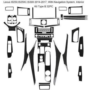 За Lexus IS250 IS250C IS300 2014-2018 Автомобилни Аксесоари От Въглеродни Влакна Етикети От Материал Корнизи за интериора на Колата Декоративна Лента
