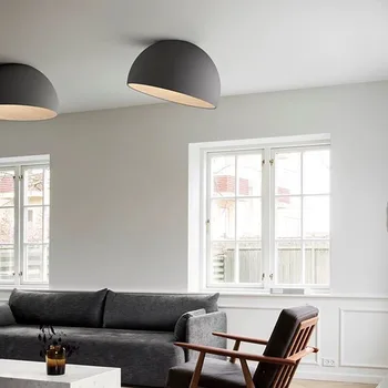 Скандинавски тавана лампа творчески наклонен led тавана лампа модерен лесен през цялата ресторант дървени тела за спални