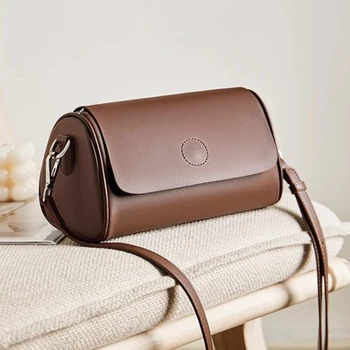 Просто Дизайнерска Дамска чанта 2023, Нова Чанта През Рамо, Модерен Малка Квадратна Чанта, Висококачествена Чанта През рамо От Естествена Кожа