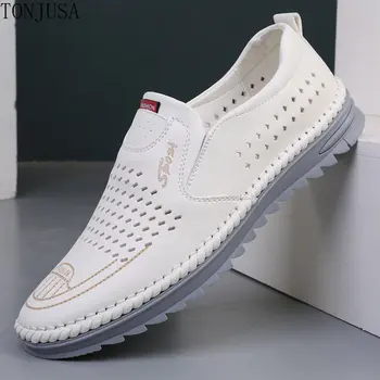 Мъжки обувки 2023, Нова тенденция, обувки с разположени детайли, лятна дишаща мъжки обувки бизнес