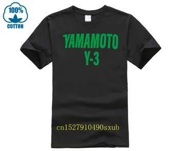 Yohji-Yamamoto 3y Тениска Three bar За мъже, Лимитирана серия, Мъжки Черна Брандираната тениска, Памучен Тениска, Зашеметяващи Блузи С къс Ръкав