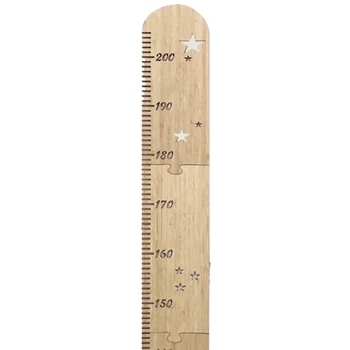 Склеенная дървена линийка за детска стая в стил мозайка Дървена линийка за измерване на ръст звезди Състав по височина