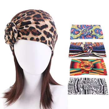 Памучен превръзка на главата за жени с африкански модел, превръзка на главата с принтом, женски Цветен декор, шапки, на Кабинковия грим, Обвивка за коса, Аксесоари за коса