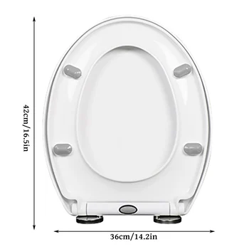 Капак на тоалетната чиния С дебела пластмасова седалка, Универсална Малошумная капак с метална основа, винтове за дърво