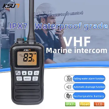 Плаващ Ръчно Радио VHF Морска Радиостанция Лодочное Радио Водоустойчив IP X7 Потопяема 1 W 3 W Отдалечената Връзка KSUTP25