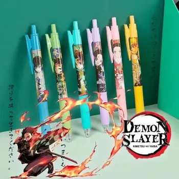Гел химикалка Demon Slayer с анимационни аниме, дръжка за подпис, канцеларски материали за студенти, черната водна дръжката, дръжката на водна основа, подарък за рожден ден