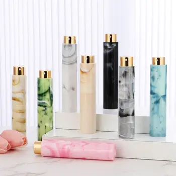 Флакони-опаковки за парфюми обем 10 МЛ за еднократна употреба, мини пътен размер, празен пулверизатор за парфюми с мрамор модел, преносим запечатан флакон-спрей