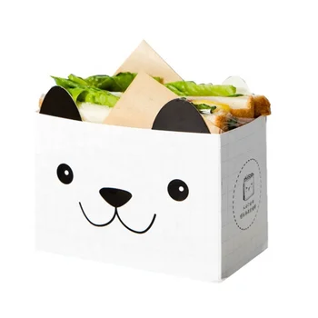 Подгонянный productCustomized Корейски Дебел Пакет От Амбалажна Хартия За Печене със Сандвичи, за Еднократна употреба Мультяшная Кутия За Опаковане Закуска