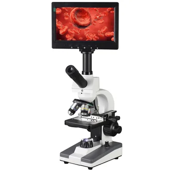 7-инчов LCD дисплей + алуминиев корпус + 5-мегапикселов микроскоп кръв XSP-116D 400X Дигитален микроскоп