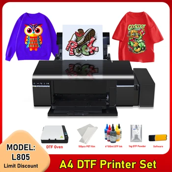 Принтер A4 DTF за принтер Epson L805 DTF В Комплект с Фурна DTF Филмът Принтер за Директен пренос A4 DTF Печатна Машина за тениски