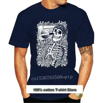 Camiseta Boombox de esqueleto para niños de 5 a 13 años, regalo de calavera Rock, Z1, 2021, Unisex, divertidas, 2021