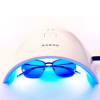 UV-тестер за променящия цвят лещи, детектор на фотохромен лещи, очила за защита от синьо лъчи, м с 15 светодиодни крушки за тестване (четири щепсела)