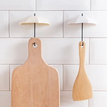 3 бр./лот Монтиране на куката под формата на чадър, закачалка за ключове, творчески домашен декоративен държач за кухня, аксесоари за баня