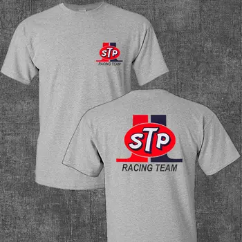 Мъжка сива тениска с логото на STP Racing Team, размери от S до 5XL