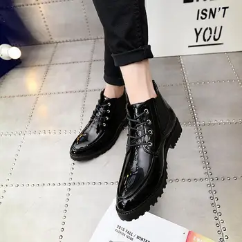 Мъжки обувки, ежедневни бизнес официалната дрехи, Черни кожени обувки в корейски стил, мъжки кожени обувки с кръгло бомбе, костюми, булчински обувки, мъжки