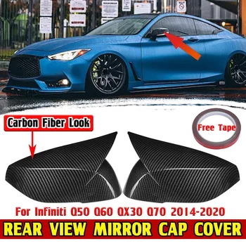 Нова Кола M Style Странична Врата Крило Капачка Огледало за обратно виждане Капачка Огледало за обратно виждане Калъф За Infiniti Q50 Q60 QX30 Q70 2014-2020
