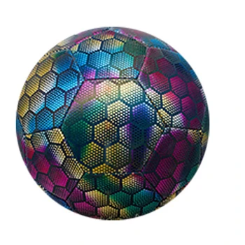 1 бр. Нощен светлинен футболна топка, отразяваща топка за помещения/улици, детски футболна топка за тренировки по футбол