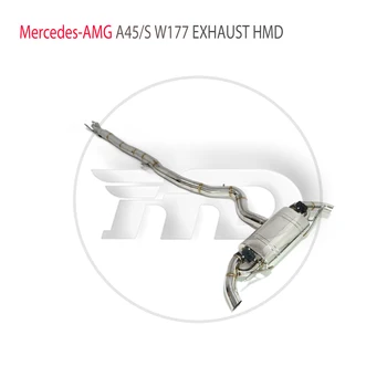 Изпълнението на Изпускателната Система HMD от Неръждаема Стомана Catback за Mercedes Benz A45 AMG A45S W177 Автоматична Електронна Клапа на Ауспуха