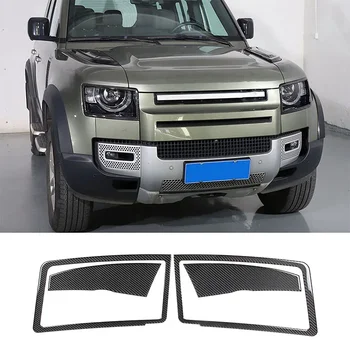 За Land Rover Defender 110 2020-2024 автомобилни фарове от мека въглеродни влакна, декоративни рамки, стикери, аксесоари за автомобили