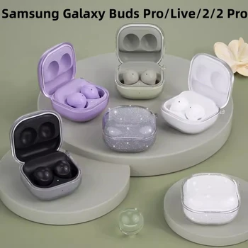 Прозрачен Калъф За Samsung Galaxy Рецептори 2 Pro С Брилянтен TPU устойчив на удари Калъф за слушалки Galaxy Рецептори Pro/Live Защитен Калъф
