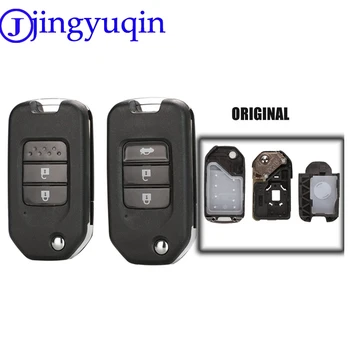Калъф за автомобилни Ключове jingyuqin 2/3Б За Honda Civic Fit City HR-V XR-V Сгъваем Флип Калъф За автомобилни ключове